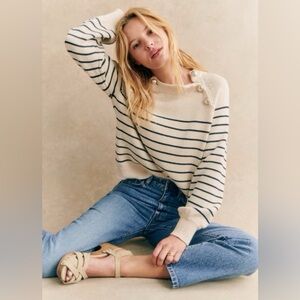 Nwt Sezane Loelie striped pull top rare